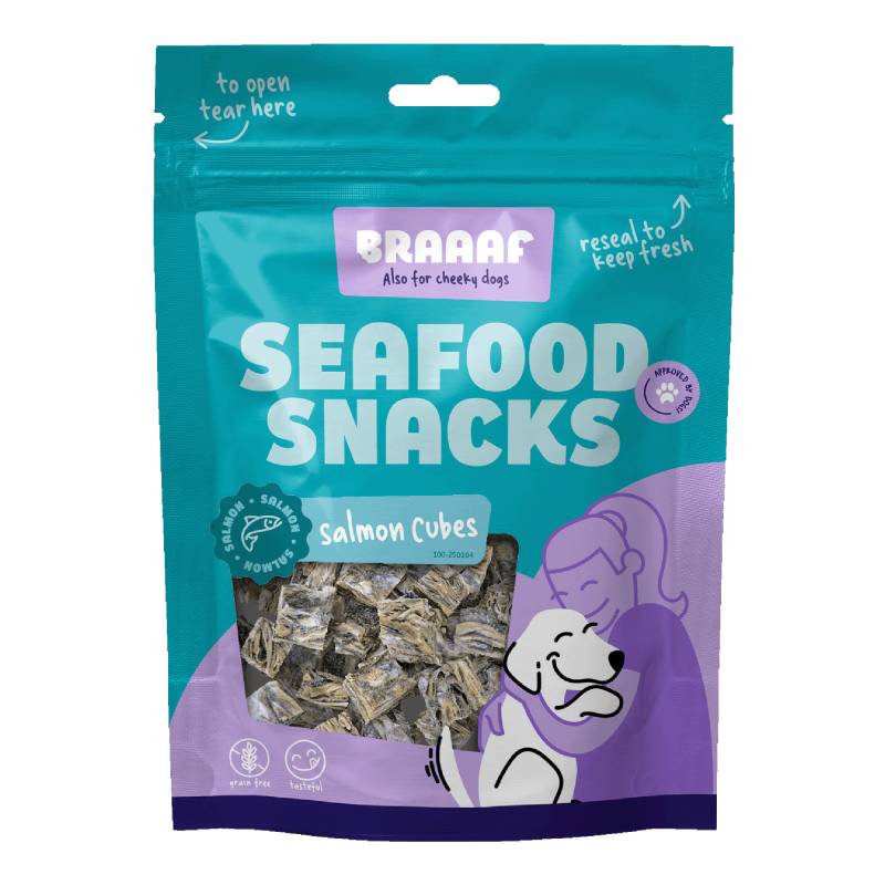 Braaaf Cubes mit Lachs - Sparpaket: 2 x 70 g Braaaf Cubes mit Lachs - Sparpaket: 2 x 70 g von Braaaf