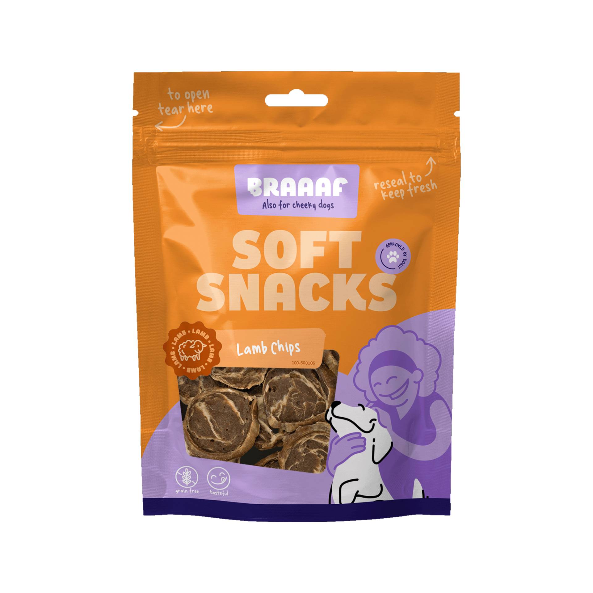 Braaaf Lamb Steak Chips - Lamm & Fisch - 85 g von Braaaf