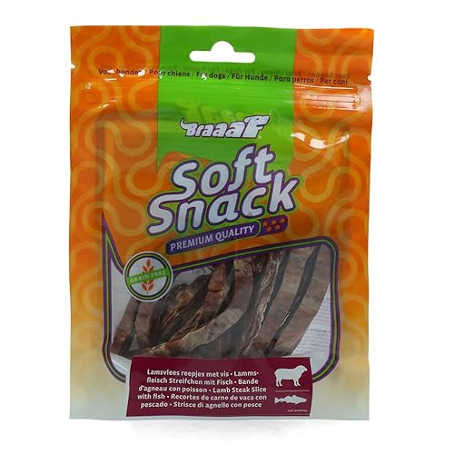 Braaaf Lamb Steak Slice Hundefutter mit Fisch, 12 cm von Braaaf