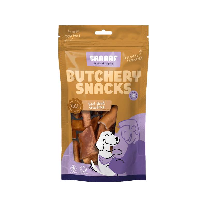 Braaaf Rinderkopfhaut-Stücke - 150 g von Braaaf