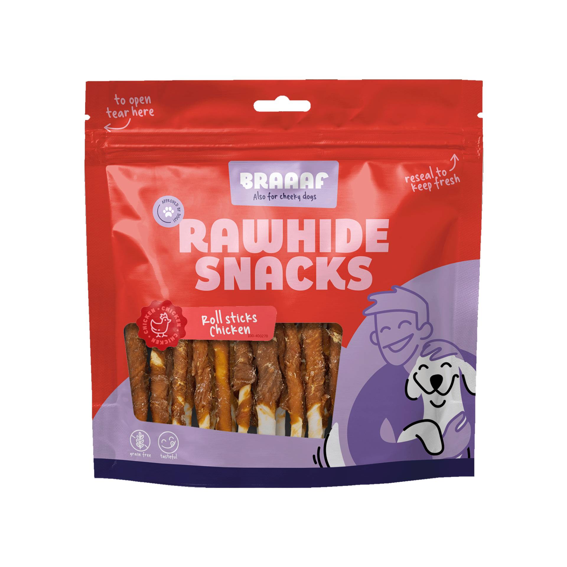 Braaaf Roll Sticks - Lamm - 30 x 12,5 cm von Braaaf
