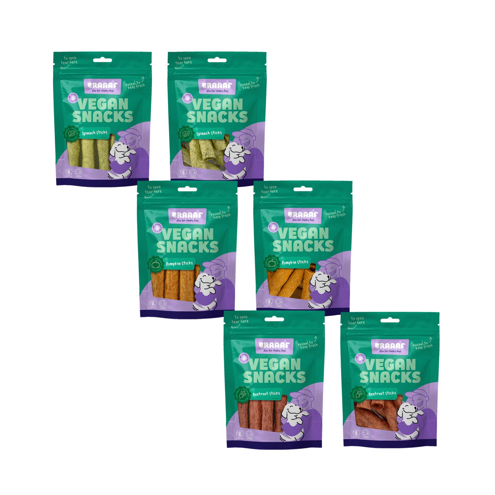 Braaaf  Vegan Snack Sticks - Kürbis - 6 cm von Braaaf