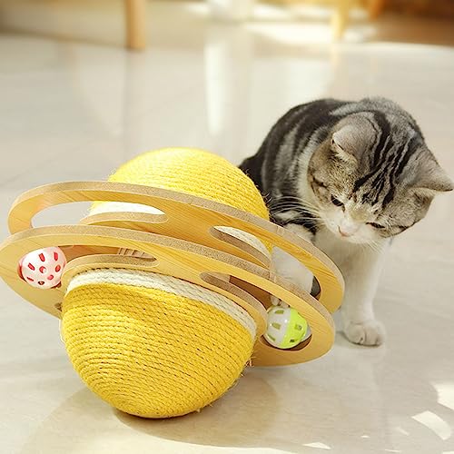 BradOc Katze Kratzt Den Ball, Katzen Kratzball,Mit Einem Lustigen Katzenzarten Ball Lernen Sie Die Natur des Katzenkrallenschleifens Kennen Kratzspielzeug Katze Holz Kratzball Für Katzen,Gelb BradOc Katze Kratzt Den Ball, Katzen Kratzball,Mit Einem Lustigen Katzenzarten Ball Lernen Sie Die Natur des Katzenkrallenschleifens Kennen Kratzspielzeug Katze Holz Kratzball Für Katzen,Gelb von BradOc