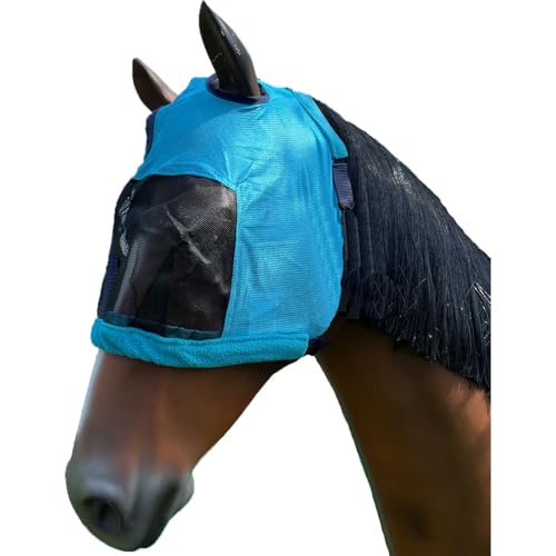 BR Fliegenmaske Pferd - Fliegenhaube gegen Insekten - Farbe Blau, Größe Pony BR Fliegenmaske Pferd - Fliegenhaube gegen Insekten - Farbe Blau, Größe Pony von Brama West