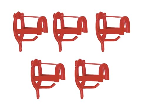 Brama West 5 Stück Trensenhalter Pferd - mit Zusatzhaken - zum Aufhängen von Trensen Halfter Kandare - Metall - Rot Brama West 5 Stück Trensenhalter Pferd - mit Zusatzhaken - zum Aufhängen von Trensen Halfter Kandare - Metall - Rot von Brama West