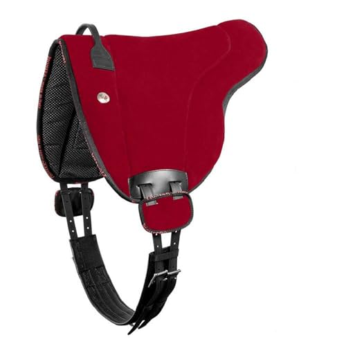 Brama West Bareback Reitpad UNICA Leder von Pioneer - super Soft - Made in Italy - Farbe Rot, Gr. Pony von Brama West