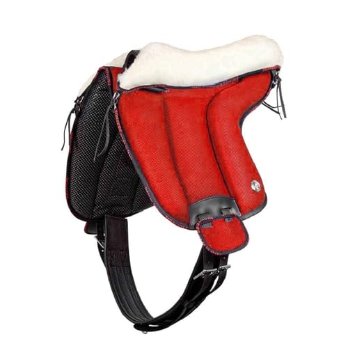 Brama West Bareback Reitpad UNICA mit Wolle von Pioneer - super Soft - Made in Italy - Farbe Rot, Gr. Full von Brama West