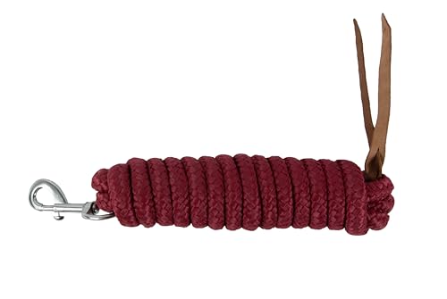 Brama-West Bodenarbeitsseil Bodenleine - mit Karabiner & Lederklatsche - Westernrope - 4 Meter - Dunkelrot Brama-West Bodenarbeitsseil Bodenleine - mit Karabiner & Lederklatsche - Westernrope - 4 Meter - Dunkelrot von Brama West