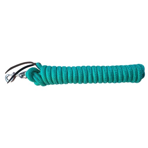 Brama West Bodenarbeitsseil Pferd Westernrope 7,5 m – Training, Horsemanship & Führübungen – langlebig, griffig mit Lederimpulsen (Grün) von Brama West