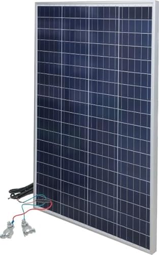 Brama West Kerbl Solar-Set inklusive Laderegler, 100 W, zum direkten Anschluss an eine 12 Volt Batterie, inklusive Horizontalstrebe, Solarmodul, 70601 von Brama West