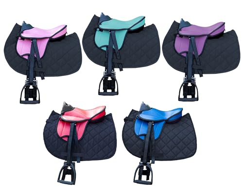 Brama West Kinder Shetty Sattel Set „My Little Pony“ | Sattel für Shetty Pony Holzpferd | mit Satteldecke, Sattelgurt, Steigbügel & Steigbügelriemen | Sattel Blau/Decke Schwarz Brama West Kinder Shetty Sattel Set „My Little Pony“ | Sattel für Shetty Pony Holzpferd | mit Satteldecke, Sattelgurt, Steigbügel & Steigbügelriemen | Sattel Blau/Decke Schwarz von Brama West