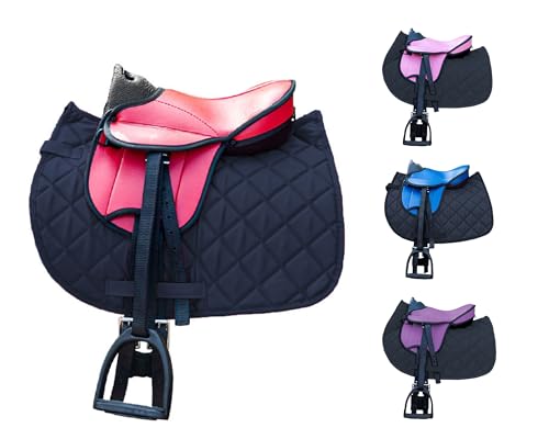 Brama West Kinder Shetty Sattel Set „My Little Pony“ | Sattel für Shetty Pony Holzpferd | mit Satteldecke, Sattelgurt, Steigbügel & Steigbügelriemen | Sattel Rot/Decke Schwarz Brama West Kinder Shetty Sattel Set „My Little Pony“ | Sattel für Shetty Pony Holzpferd | mit Satteldecke, Sattelgurt, Steigbügel & Steigbügelriemen | Sattel Rot/Decke Schwarz von Brama West