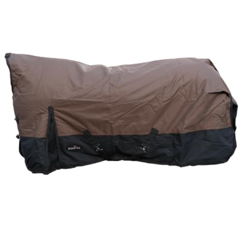 Brama-West Outdoordecke für Pferde Riders King mit High Neck - 600 D/100g - Wasserdicht - Braun - Gr. 125 + GRATIS Wintermütze von Brama West