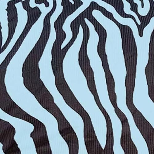 Brama-West Pferde Fliegendecke mit Kreutzgurt Zebra Pferdedecke Schutz vor Insekten - schwarz/hellblau, Gr. 135 von Brama West