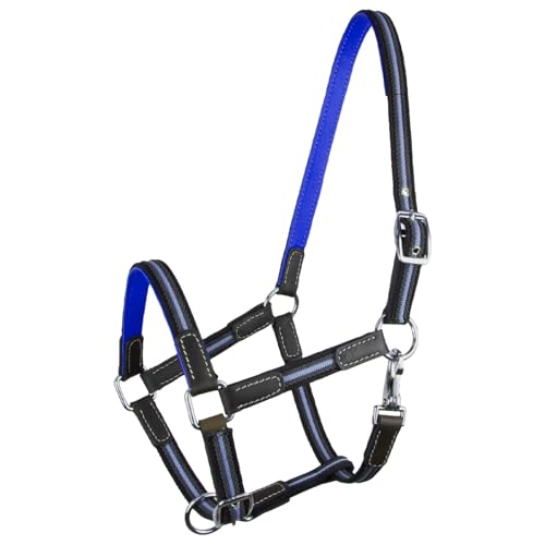 Brama West Pferderhalfter Ruby - 2 Fach verstellbar - mit Leder - Weidehalfter - Blau - Gr. Pony Brama West Pferderhalfter Ruby - 2 Fach verstellbar - mit Leder - Weidehalfter - Blau - Gr. Pony von Brama West