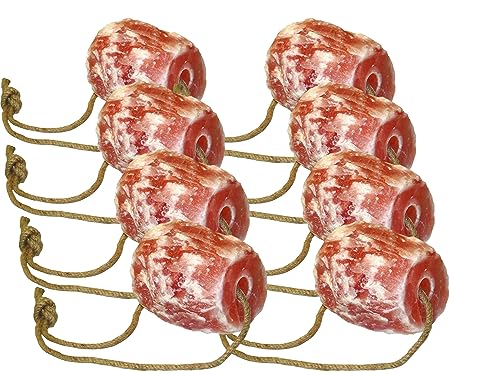 Brama West Salzleckstein aus Bergkristallsalz ca. 2-3 kg - 8 Stück mit Aufhängeseil - Leckstein für Pferde, Schafe, Ziege - Naturprodukt Brama West Salzleckstein aus Bergkristallsalz ca. 2-3 kg - 8 Stück mit Aufhängeseil - Leckstein für Pferde, Schafe, Ziege - Naturprodukt von Brama West
