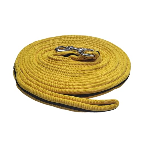 Brama-West Softlonge Pferd - Longierleine mit Handschlaufe und Karabiner - ca. 8m (Gelb) von Brama West