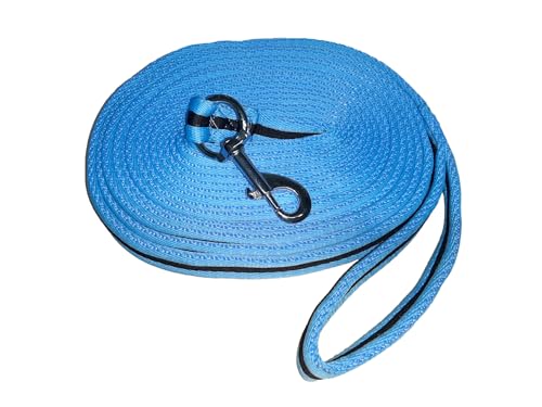 Brama West Softlonge Pferd - Longierleine mit Handschlaufe und Karabiner - ca. 8m - Hellblau von Brama West