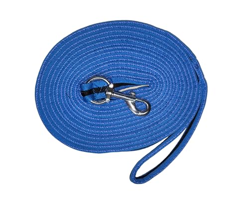 Brama-West Softlonge - Pferde Longierleine mit Handschlaufe und Karabiner - ca. 8m (Blau) von Brama West