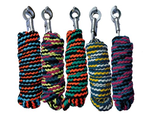 Brama-West Überraschungsbox Führstricke 5 Stück - für Pferde, Ponys, Shetty - Anbindestrick mit Panikhaken - Länge 2m - Bunte Farbmischung Brama-West Überraschungsbox Führstricke 5 Stück - für Pferde, Ponys, Shetty - Anbindestrick mit Panikhaken - Länge 2m - Bunte Farbmischung von Brama West