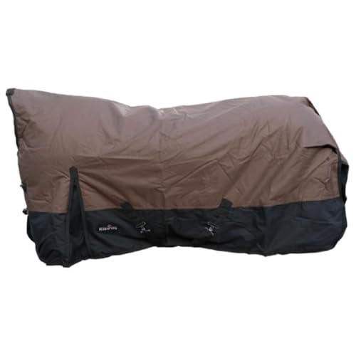 Brama-West Weidedecke Pferd Riders King mit High Neck & Fleece Futter - 600D - Wasserdicht - Braun (Braun, 155) von Brama West