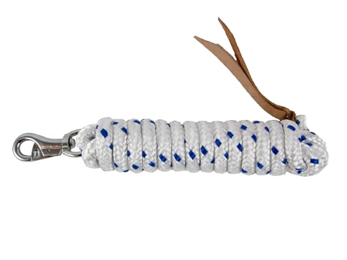Brama-West Bodenarbeitsseil Bodenleine - mit Bull-Snap & Lederklatsche - Westernrope - 4 Meter - Weiß Brama-West Bodenarbeitsseil Bodenleine - mit Bull-Snap & Lederklatsche - Westernrope - 4 Meter - Weiß von Brama West