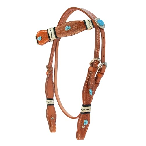 Brama West Western Trense Ohio - Ledertrense - mit türkis Edelsteinen - Gr. Full Brama West Western Trense Ohio - Ledertrense - mit türkis Edelsteinen - Gr. Full von Brama West