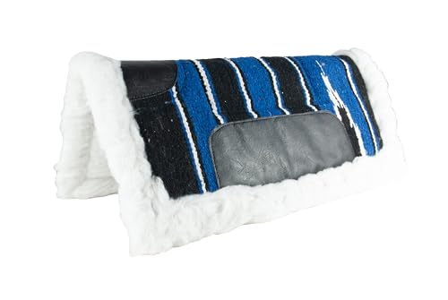 Brama West Westernpad Nikan - mit Webpelzrand stoßabsorbierend - Schwarz/Blau - Größe 50 x 50cm Brama West Westernpad Nikan - mit Webpelzrand stoßabsorbierend - Schwarz/Blau - Größe 50 x 50cm von Brama West