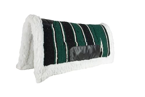 Brama West Westernpad Nikan - mit Webpelzrand stoßabsorbierend - Schwarz/Dunkelgrün - Größe 50 x 50cm Brama West Westernpad Nikan - mit Webpelzrand stoßabsorbierend - Schwarz/Dunkelgrün - Größe 50 x 50cm von Brama West