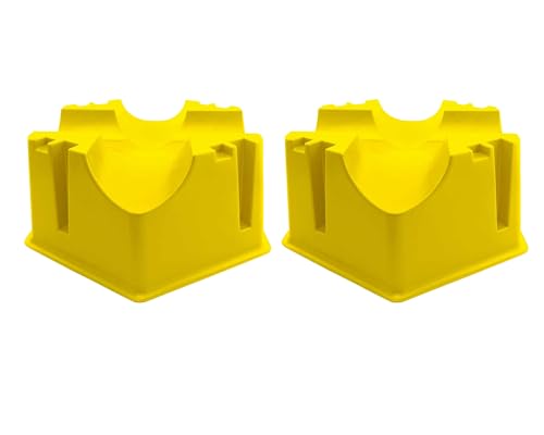 Gewa Stangenhalter Cavaletti Mini Cube für die Bodenarbeit - 2er Pack (Gelb, 2) von Brama West