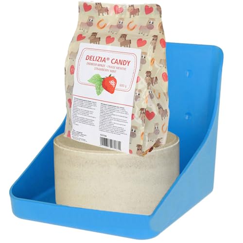 Pferde Leckstein Set – Mineral-Leckstein 750g mit Zink & Selen + Lecksteinhalter (15 kg) + Pferdeleckerlis 600g | Komplettset zur Mineralstoffversorgung & Belohnung von Brama West