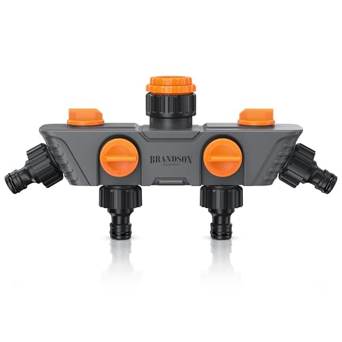 Brandson - 4 Wege Verteiler Wasserhahn - Wasserverteiler 3/4 Zoll - Schlauchverteiler Gartenbewässerung - verstärkte Metallgewinden - Wasserschlauch Gartenschlauch Brandson - 4 Wege Verteiler Wasserhahn - Wasserverteiler 3/4 Zoll - Schlauchverteiler Gartenbewässerung - verstärkte Metallgewinden - Wasserschlauch Gartenschlauch von Brandson