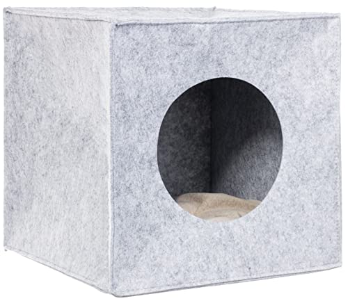 Brandsseller Haustierhöhle Filz ca. 33x33x33 cm Katzenhöhle Hundehöhle Katzenbett Hundebett mit seperatem Kuschelkissen Faltbar Hellgrau Brandsseller Haustierhöhle Filz ca. 33x33x33 cm Katzenhöhle Hundehöhle Katzenbett Hundebett mit seperatem Kuschelkissen Faltbar Hellgrau von Brandsseller