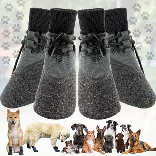 Brateuanoii Hundeschuhe Pfotenschutz, Pfotenschutz Hund, Anti-Rutsch Socken Für Hunde, Wasserdicht Hundeschuhe Für Kleine, Mittlere Und Große Hunde, Sport Im Freien Brateuanoii Hundeschuhe Pfotenschutz, Pfotenschutz Hund, Anti-Rutsch Socken Für Hunde, Wasserdicht Hundeschuhe Für Kleine, Mittlere Und Große Hunde, Sport Im Freien von Brateuanoii