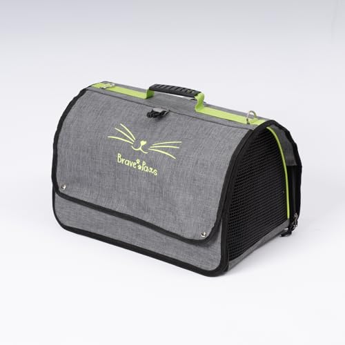 Haustiertasche Transporttasche Haustier Tragetasche Katze Tragetasche Hund KatzenTransporttasche HundeTragetasche Haustiertragetasche Tragetasche, von Fluggesselschaften zugelassen, (Grau) von Brave Paws
