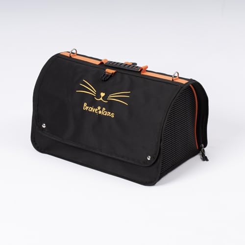 Haustiertasche Transporttasche Haustier Tragetasche Katze Tragetasche Hund KatzenTransporttasche HundeTragetasche Haustiertragetasche Tragetasche, von Fluggesselschaften zugelassen, (Schwarz) von Brave Paws