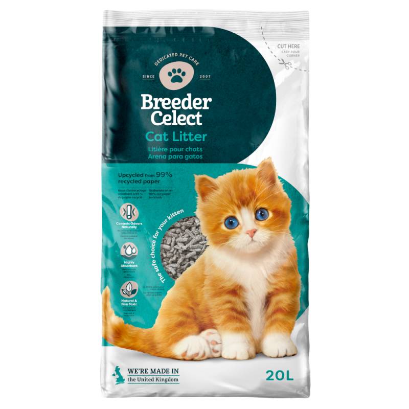 Breeder Celect Papier-Katzenstreu - 20 L von Breeder Celect