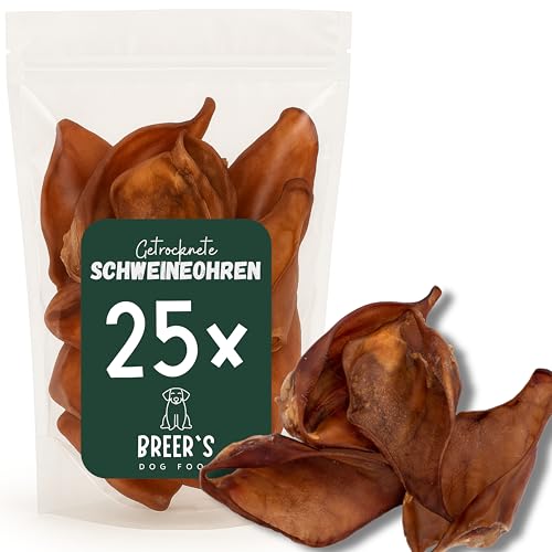 BREERs Getrocknete Schweineohren für Hunde 25 Stück Kauartikel aus Schwein, Hundeleckerli getreidefrei, Kausnack, Leckerli Hund, eigene deutsche Herstellung BREERs Getrocknete Schweineohren für Hunde 25 Stück Kauartikel aus Schwein, Hundeleckerli getreidefrei, Kausnack, Leckerli Hund, eigene deutsche Herstellung von Hunde Helden