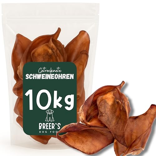 BREERs Getrocknete Schweineohren für Hunde 10 Kg Kauartikel aus Schwein, Hundeleckerli getreidefrei, Kausnack, Leckerli Hund, eigene deutsche Herstellung von Hunde Helden