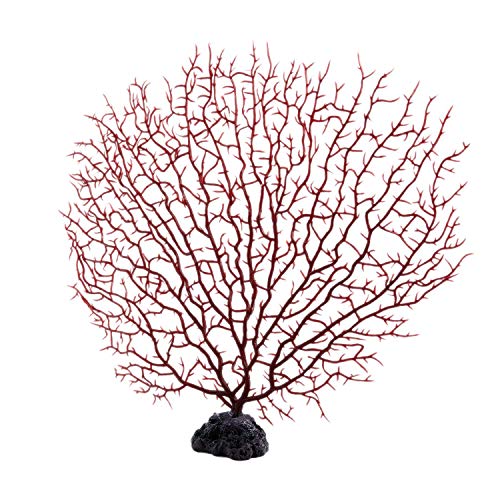 Breeshy 22,8 cm Höhe, Kunststoff, Korallenrot, Dekoration für Aquarien, Fischbehälter von Breeshy