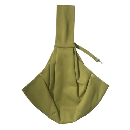 Breeshy Grüne, Bequeme Hundetasche, Umhängetasche für Haustiere, Tragbarer Rucksack für Reisen im Freien, für Katzen und Hunde, Kleiner Rucksack von Breeshy