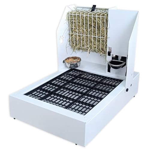 Futterstation aus Metall für Kaninchen mit integrierter Käfigtoilette - Heuraufe - Trinkflasche - Futternapf Futterstation aus Metall für Kaninchen mit integrierter Käfigtoilette - Heuraufe - Trinkflasche - Futternapf von Breker