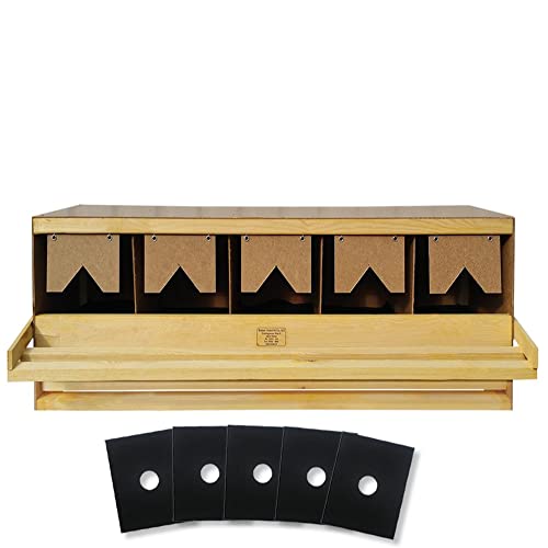 Hühnernest Legenest Abrollnest mit Einlegematten - Holz - 5 Abteilungen - gerade Hühnernest Legenest Abrollnest mit Einlegematten - Holz - 5 Abteilungen - gerade von Breker