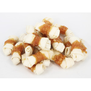 Brekz Snacks - Rinderhaut Kauknochen mit Huhn geknotet 7,5 cm 2 x 20 Stück Brekz Snacks - Rinderhaut Kauknochen mit Huhn geknotet 7,5 cm 2 x 20 Stück von Brekz