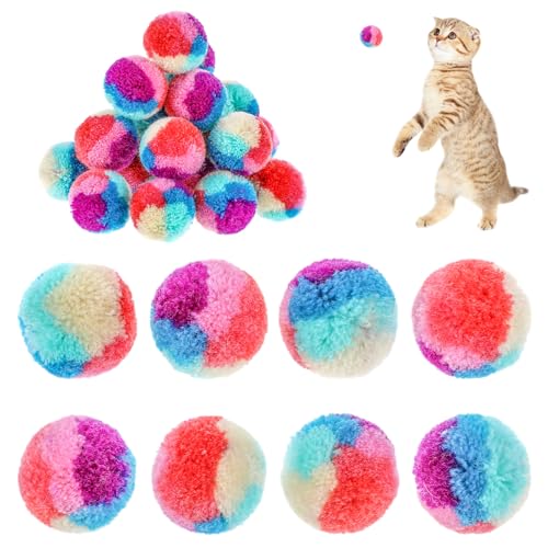 Bremorou 30 Stück Filzbälle Katzen Kleine Plüschbälle Regenbogen Katzenspielzeug Bälle Katzenbälle, Spielball Katzen, Bunt Katzenball, Weiche Katze Bälle, Interaktives für Haustierkatzen Bremorou 30 Stück Filzbälle Katzen Kleine Plüschbälle Regenbogen Katzenspielzeug Bälle Katzenbälle, Spielball Katzen, Bunt Katzenball, Weiche Katze Bälle, Interaktives für Haustierkatzen von Bremorou