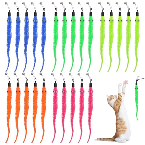 Bremorou 25 Stück Katzenspielzeug Würmer Katzenangel Spielzeug Katze Ersatz Kätzchenstab Nachfüllung Katzenwurmspielzeug Nachfüllpackungen Katzenstab für Kätzchentraining Bremorou 25 Stück Katzenspielzeug Würmer Katzenangel Spielzeug Katze Ersatz Kätzchenstab Nachfüllung Katzenwurmspielzeug Nachfüllpackungen Katzenstab für Kätzchentraining von Bremorou