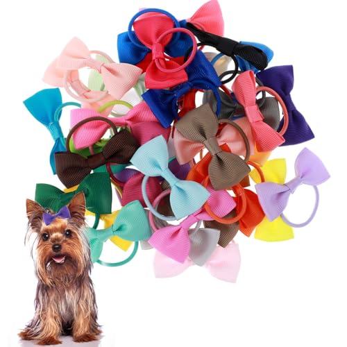 Bremorou 40 Stück Hundehaarschleifen Haarband Hunde Kopfbedeckung Schleife Gummibänder Haarschmuck mit Gummibändern Haarschleifen Für Kleine Hunde Katzen Welpen Haustiere Bremorou 40 Stück Hundehaarschleifen Haarband Hunde Kopfbedeckung Schleife Gummibänder Haarschmuck mit Gummibändern Haarschleifen Für Kleine Hunde Katzen Welpen Haustiere von Bremorou