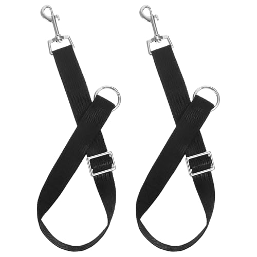 Pferdedeckengurte für Pferde, verstellbare Nylonbänder bis zu 72 cm, zum Aufhängen von Heunetzen, Wassereimern, Pferden, Outdoor-Futterspendern, Edelstahl, Schwarz, 2 Stück Pferdedeckengurte für Pferde, verstellbare Nylonbänder bis zu 72 cm, zum Aufhängen von Heunetzen, Wassereimern, Pferden, Outdoor-Futterspendern, Edelstahl, Schwarz, 2 Stück von Bremorou