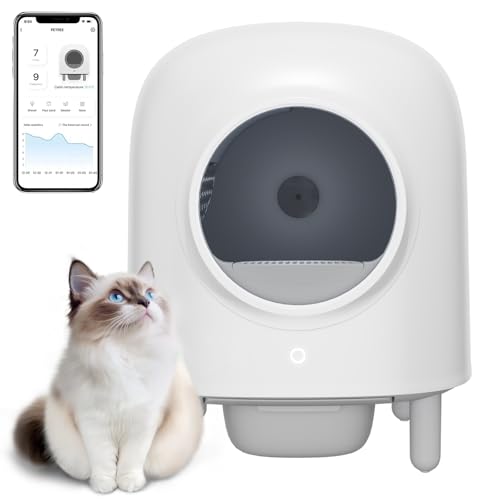Selbstreinigende Katzentoilette mit 65L Kapazität, Abnehmbarem Sandkontrollkasten, APP-Steuerung und Sicherheitswarnung – Ideal für Mehrkatzenhaushalte Selbstreinigende Katzentoilette mit 65L Kapazität, Abnehmbarem Sandkontrollkasten, APP-Steuerung und Sicherheitswarnung – Ideal für Mehrkatzenhaushalte von BrezoShield