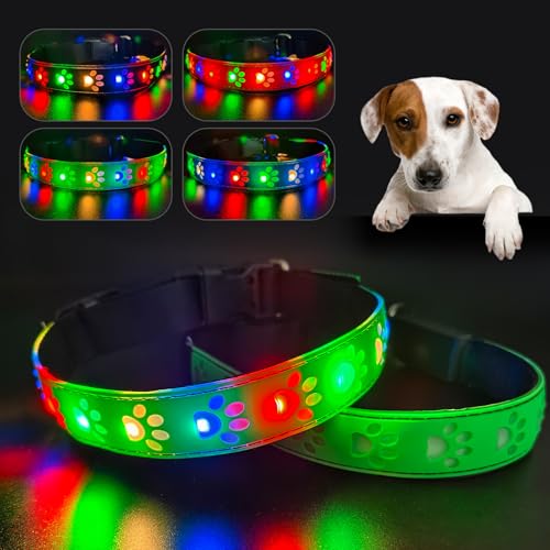 Brifit 3D Leuchthalsband Hund USB Aufladbar, LED Hundehalsband Wasserdicht für Hunde mit 4 Beleuchtungsmodi, Einstellbare Hundehalsband Leuchtend, Sicherheit für Kleine Mittlere Hunde Brifit 3D Leuchthalsband Hund USB Aufladbar, LED Hundehalsband Wasserdicht für Hunde mit 4 Beleuchtungsmodi, Einstellbare Hundehalsband Leuchtend, Sicherheit für Kleine Mittlere Hunde von Brifit